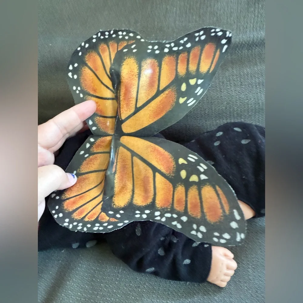 Vintage 1998 Anne Geddes monarch butterfly sleeping‎ baby doll